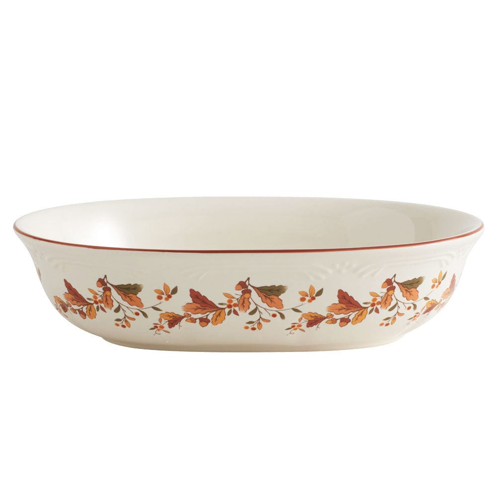 Close-up of stoneware soup cereal bowl from the Autumn Berry set