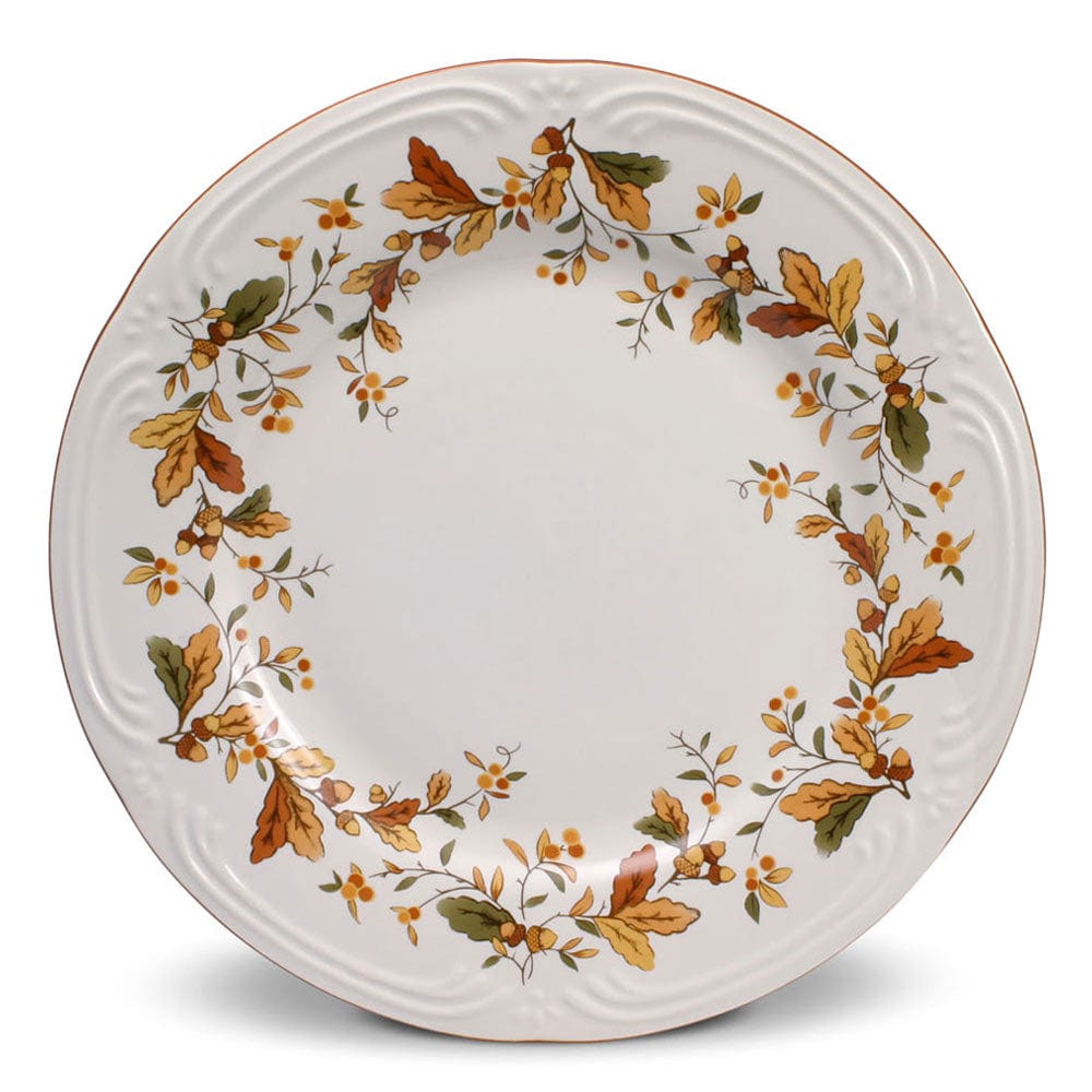 Family enjoying a meal with large dinner plates for family use