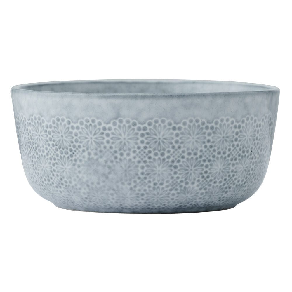Durable ceramic dinnerware with contemporary floral pattern