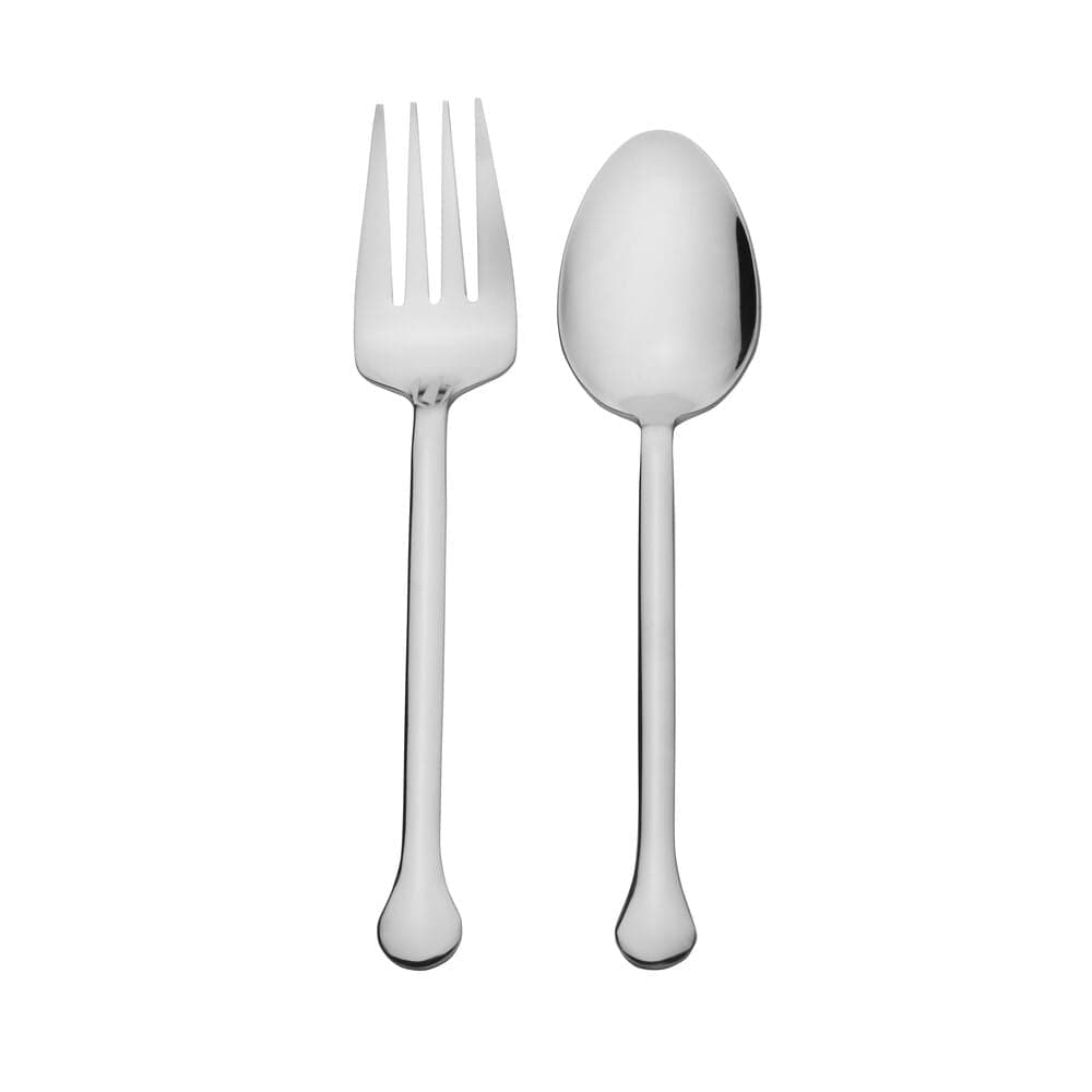 Elegant serving set being used at a wedding reception