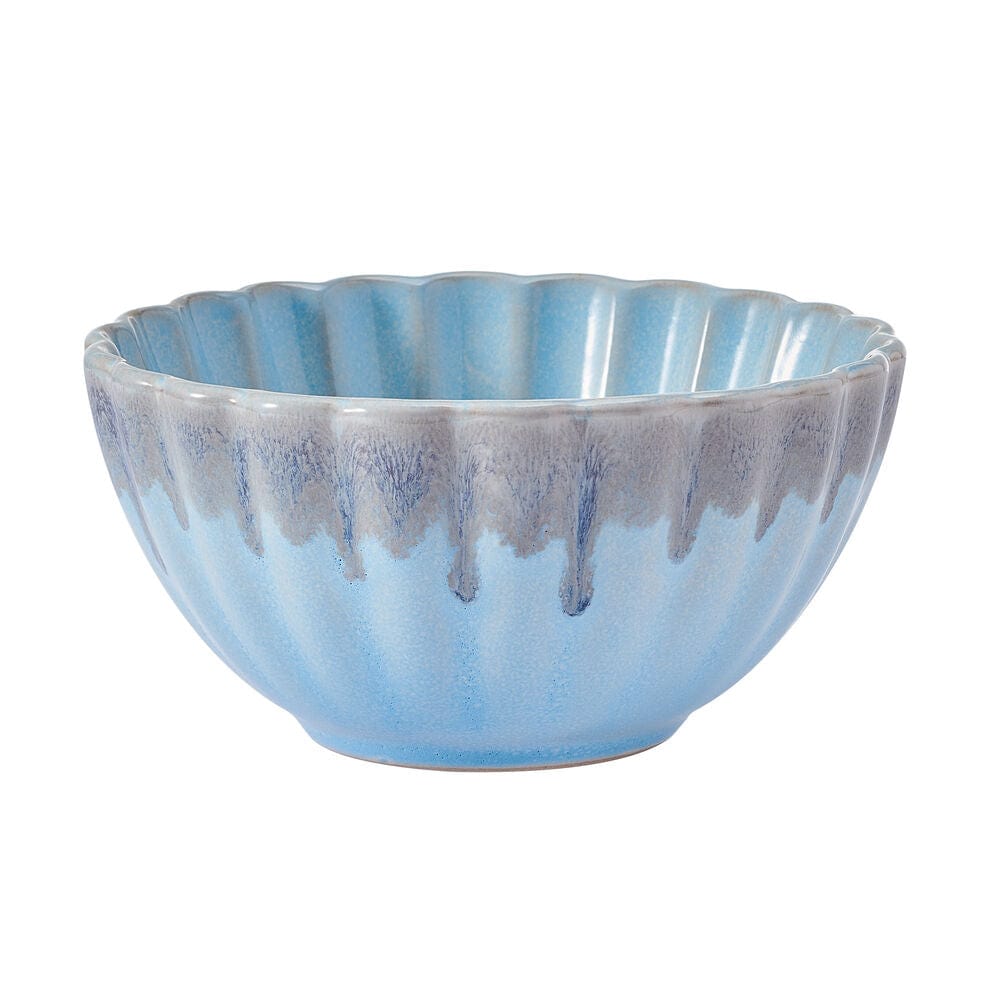 All-purpose bowls in a modern stoneware dinnerware set for four people