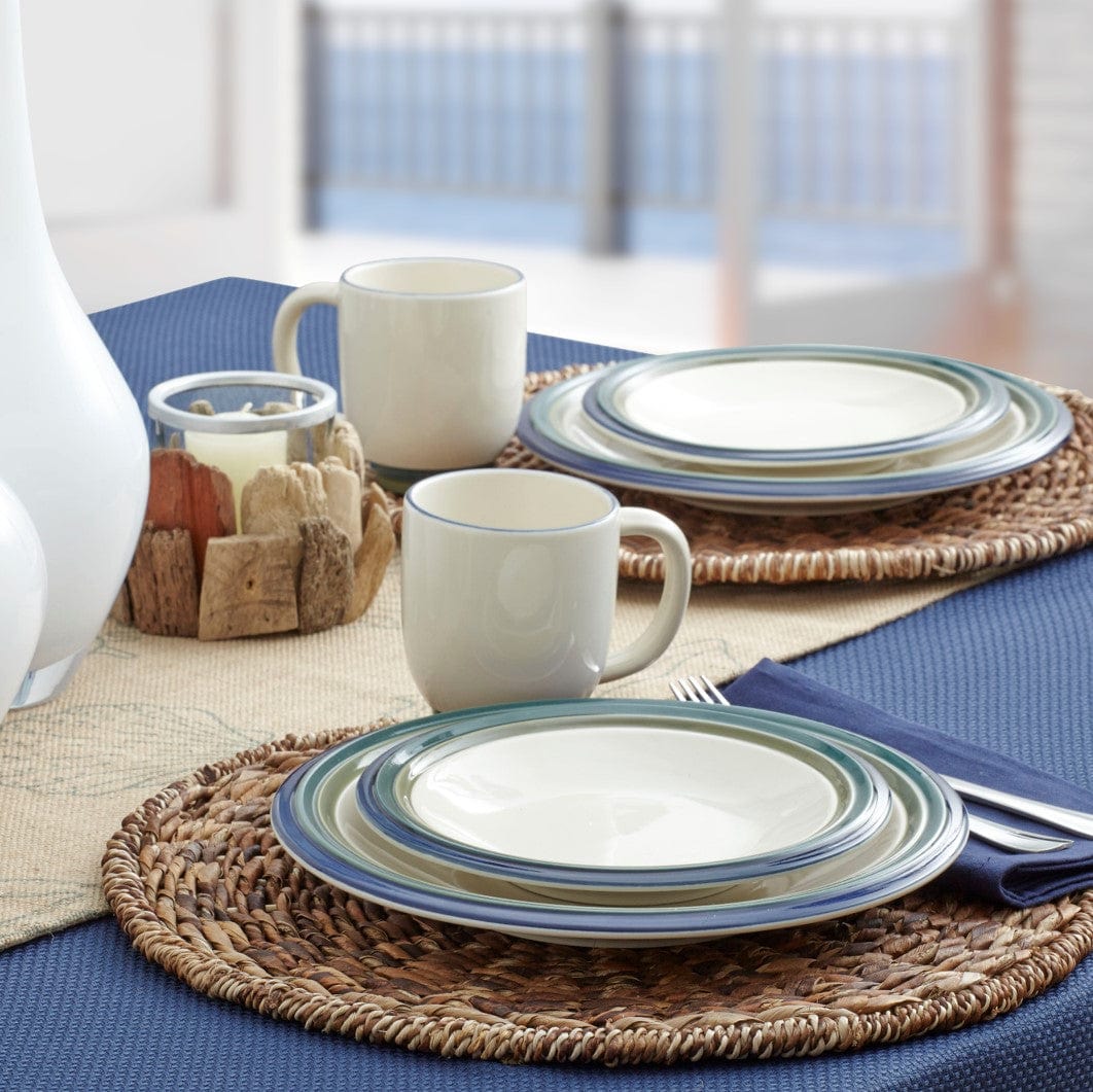 Family enjoying a meal with durable kitchen plates, featuring a stylish dinner plate with charger under.