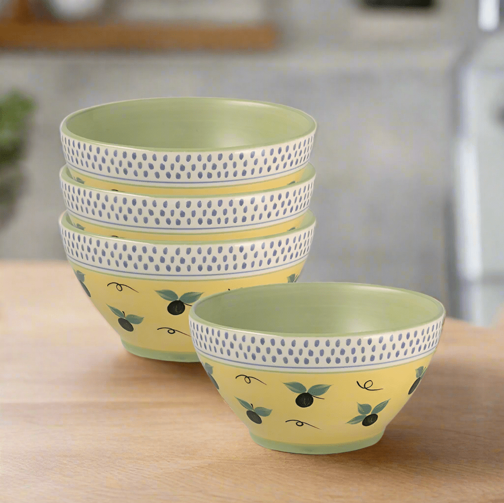 Pistoulet stoneware deep soup bowl filled with hearty soup, showcasing its deep design and vibrant color.