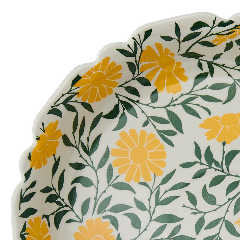 Setting of the Vibrant Floral Dinnerware Set for 4, featuring a beautifully arranged table for casual dining.