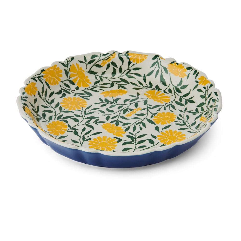 Vibrant Floral Dinnerware Set displayed on a dining table, showcasing colorful bowls and elegant design.