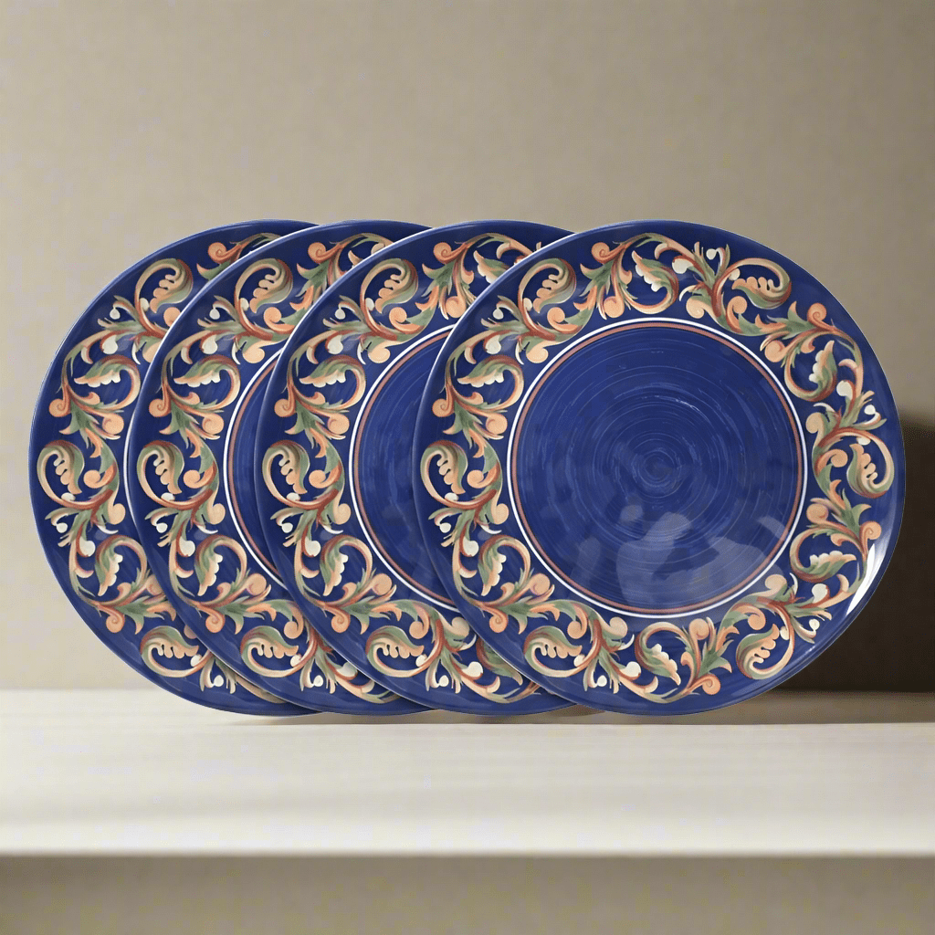 Luna Villa melamine dinner plates set, perfect for outdoor gatherings