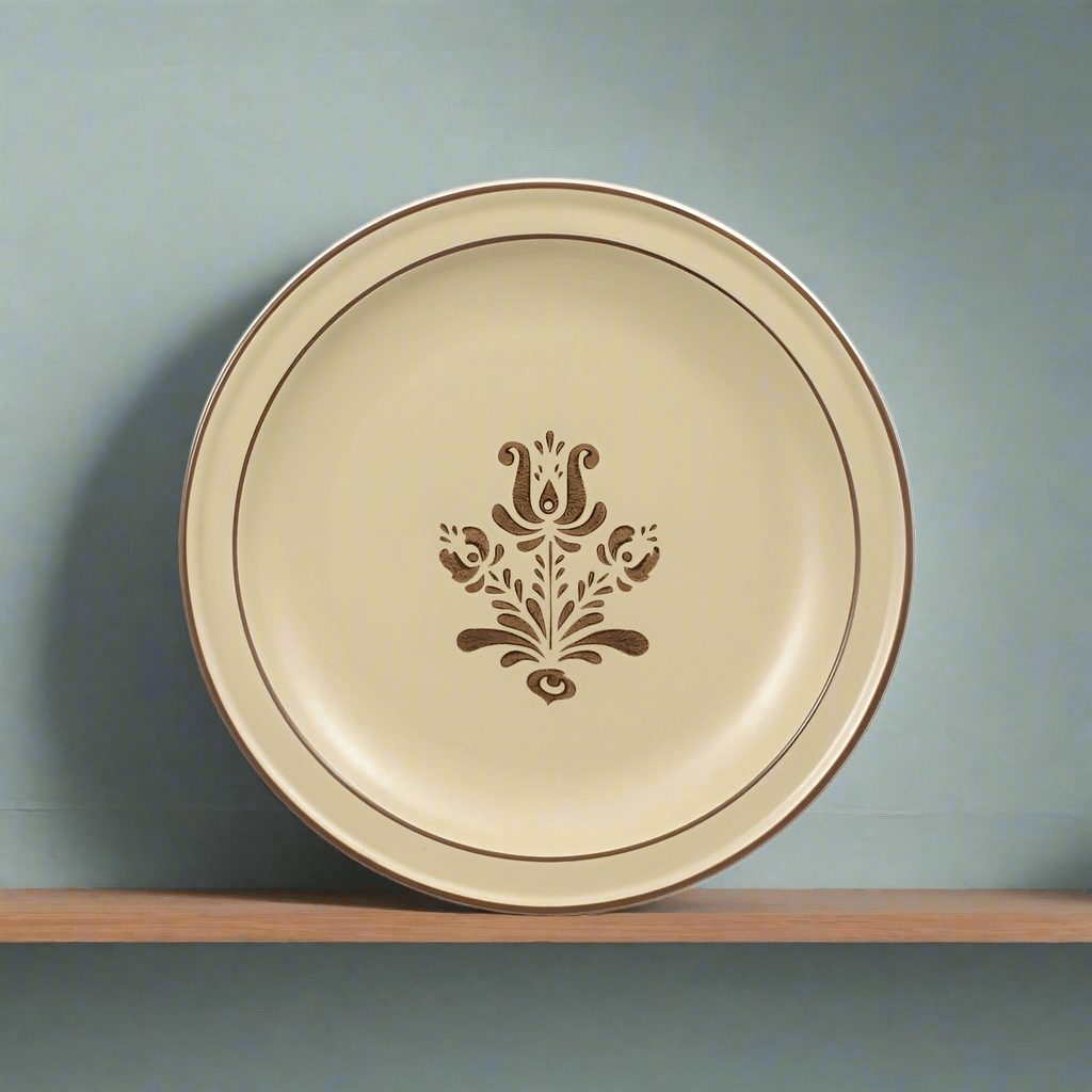 Close-up of chic stoneware salad plate showcasing its elegant design.