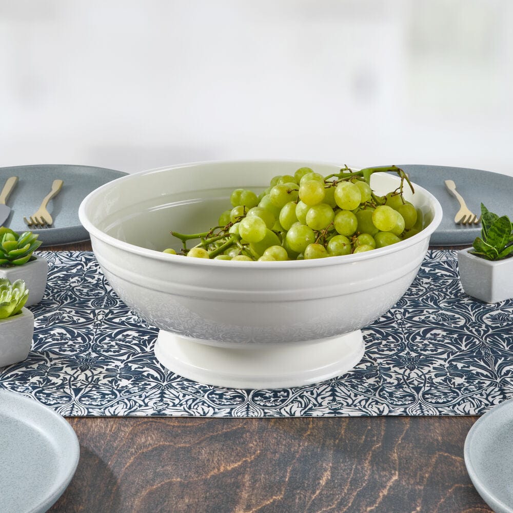 Close-up of stylish pedestal bowl showcasing its sleek design
