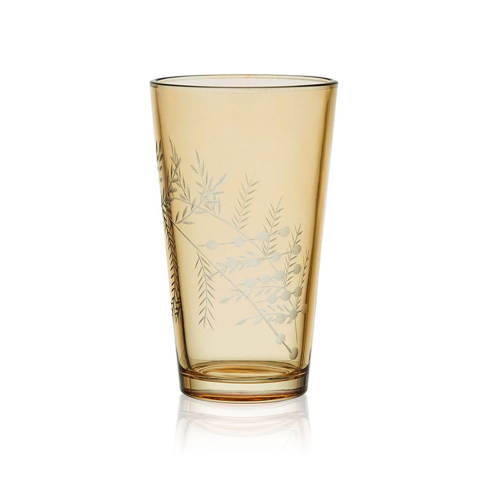 Fitz & Floyd gold cocktail glasses set displayed on a dining table, perfect for festive occasions.