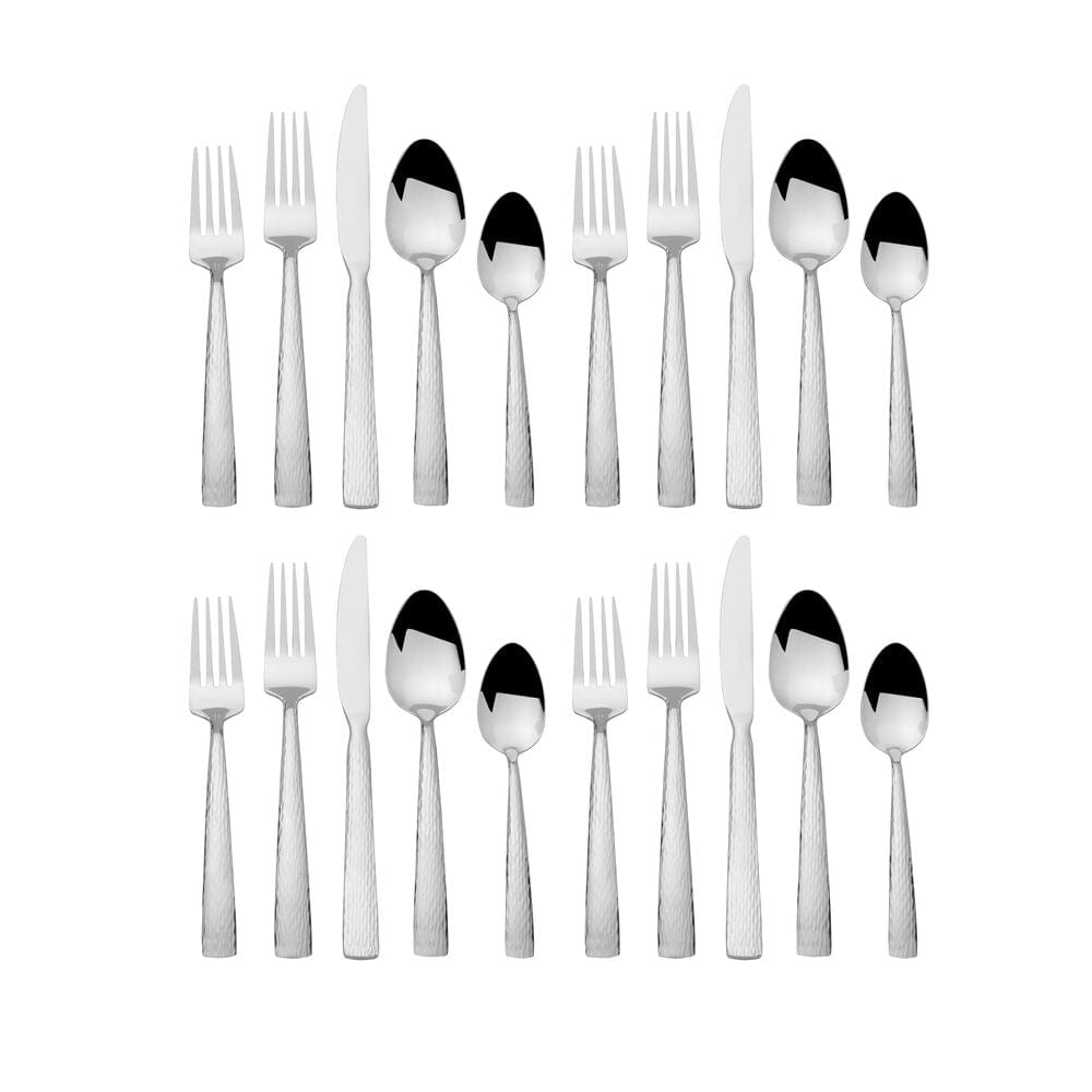Dishwasher-safe flatware set with sleek handles, ready for everyday use