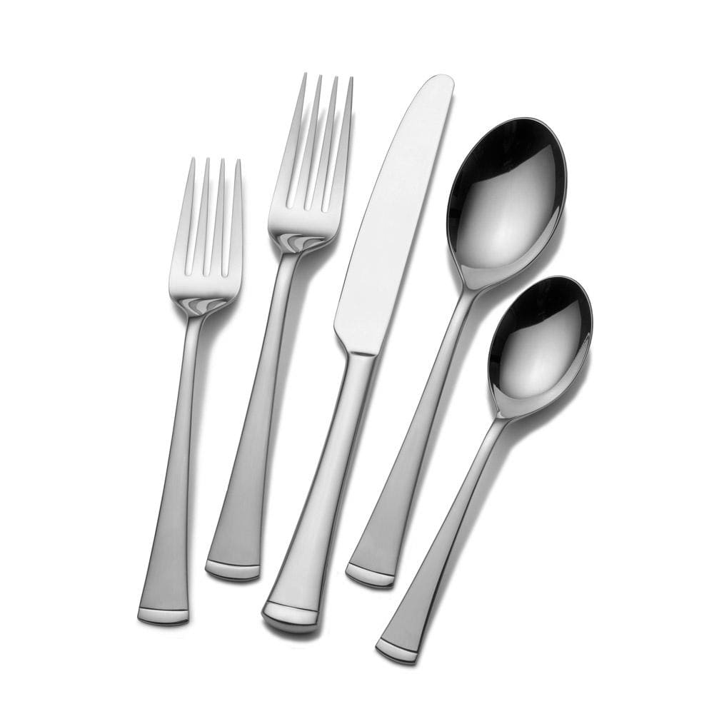Close-up of modern cutlery set showing sleek design and craftsmanship