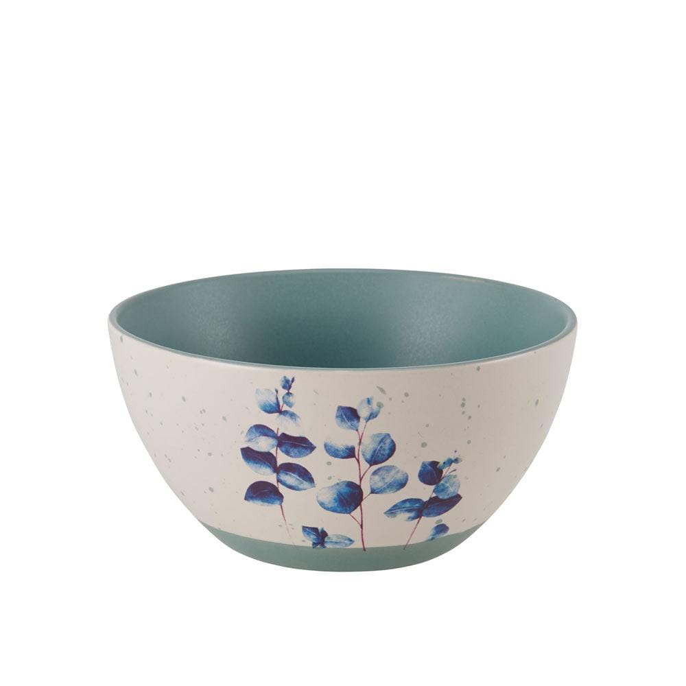 Floral Blue Soup and Cereal Bowls displayed on a dining table, ready for a meal.