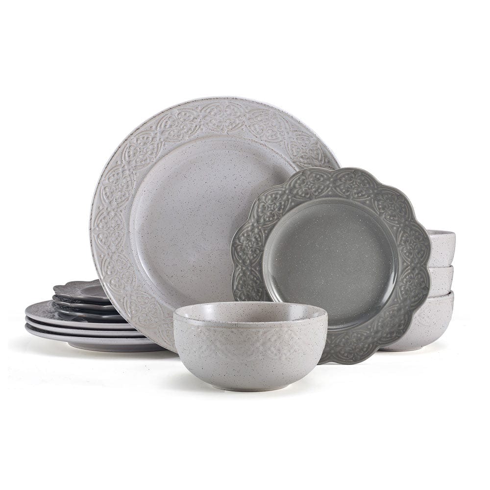Set of four all-purpose bowls in high-quality stoneware for casual dining