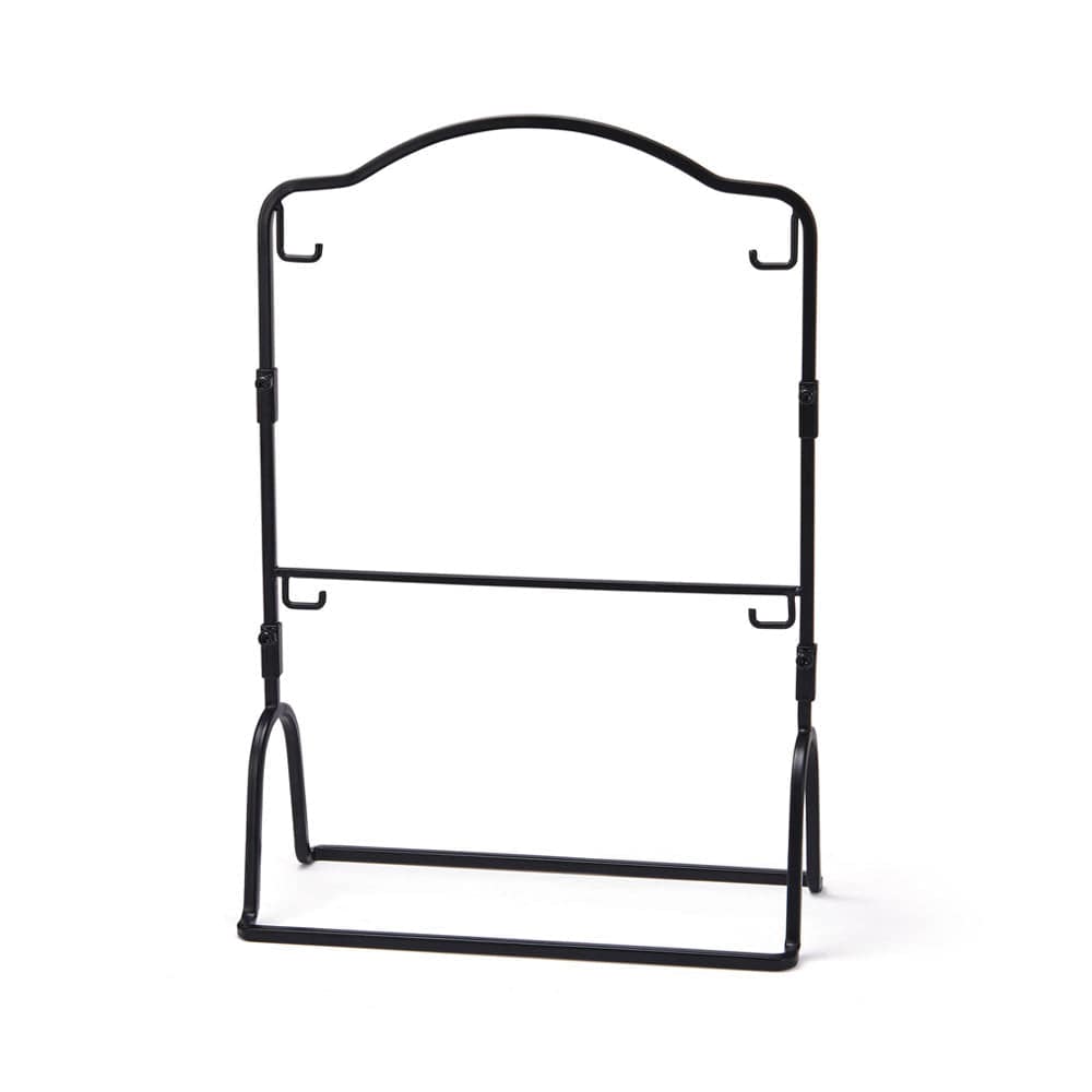 Elegant carbon steel 2-tier fruit basket organizer, showcasing its open-wire design.
