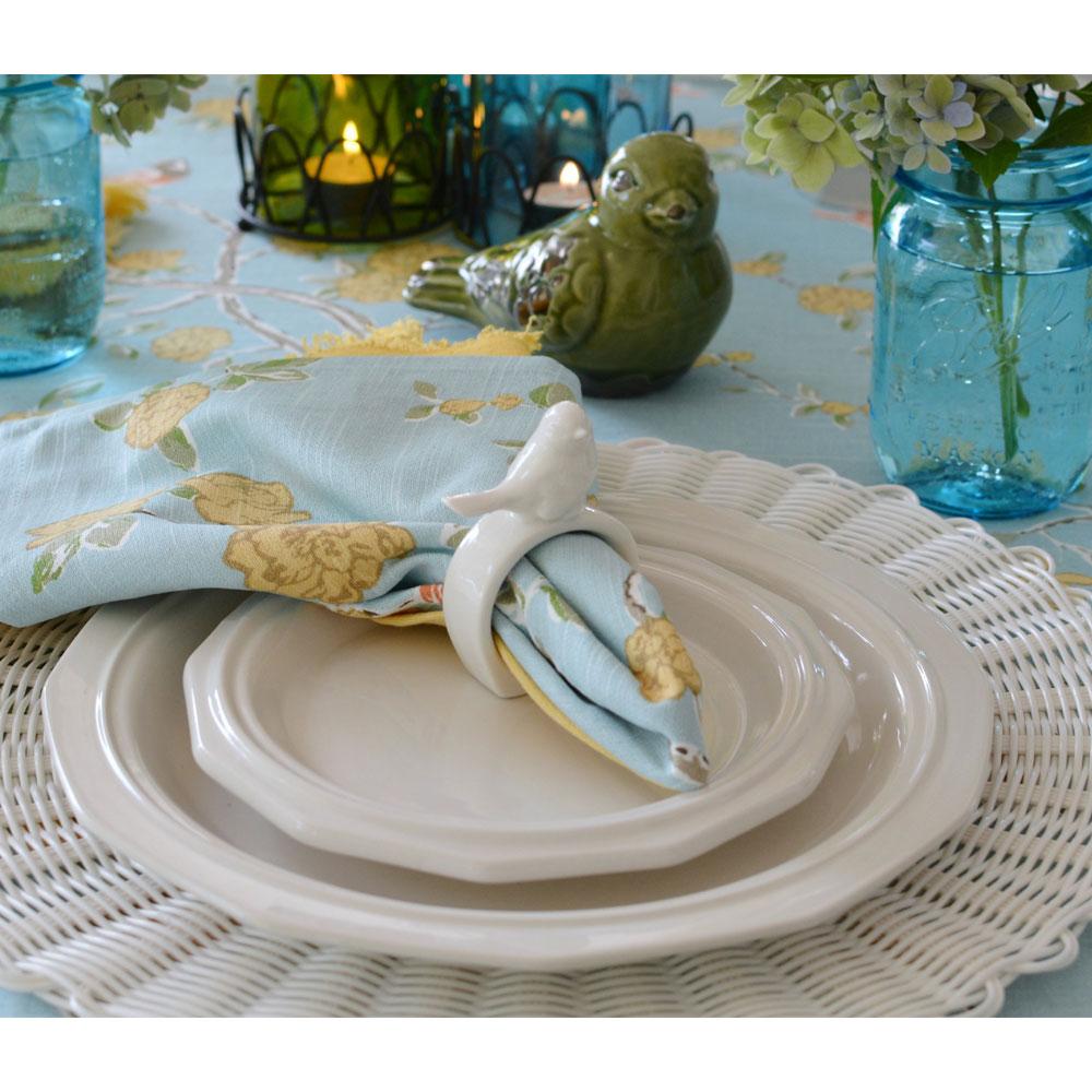 Microwave safe dinner plates being used in a modern kitchen
