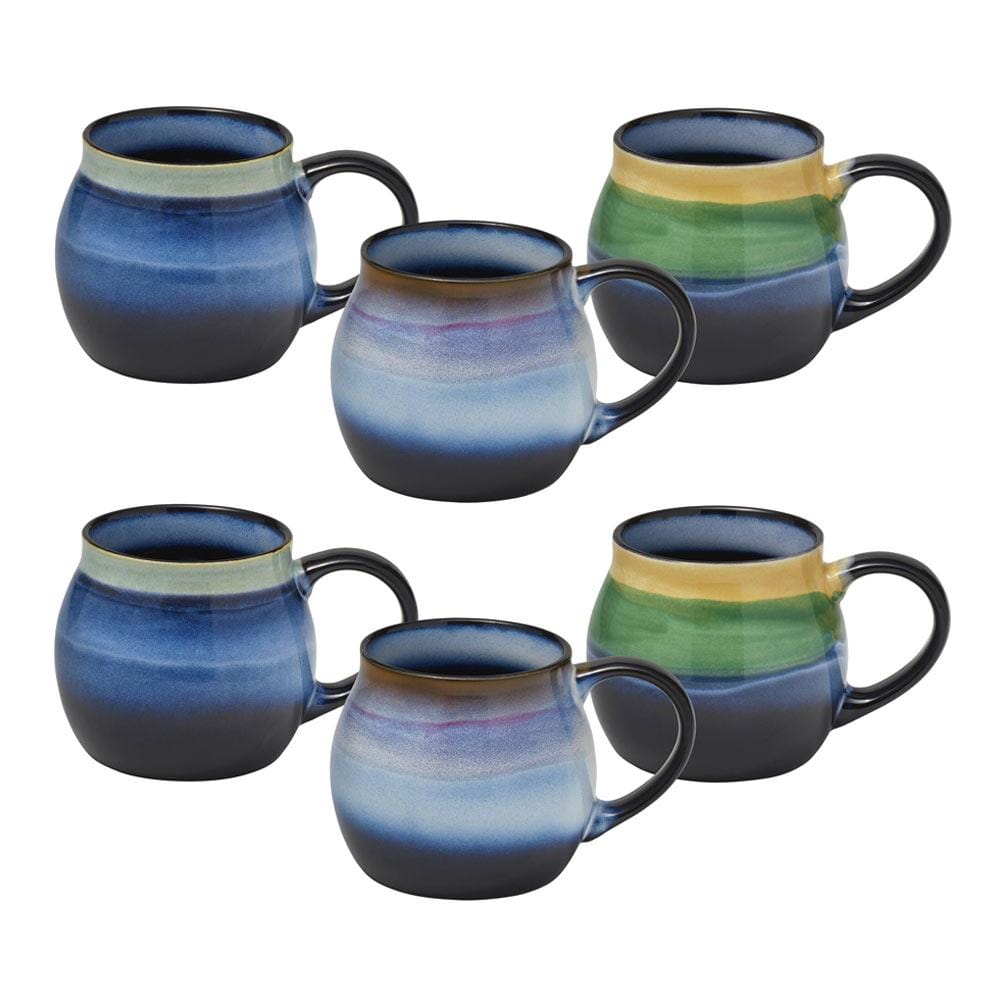 Horizon reactive glaze mug showcasing unique color patterns