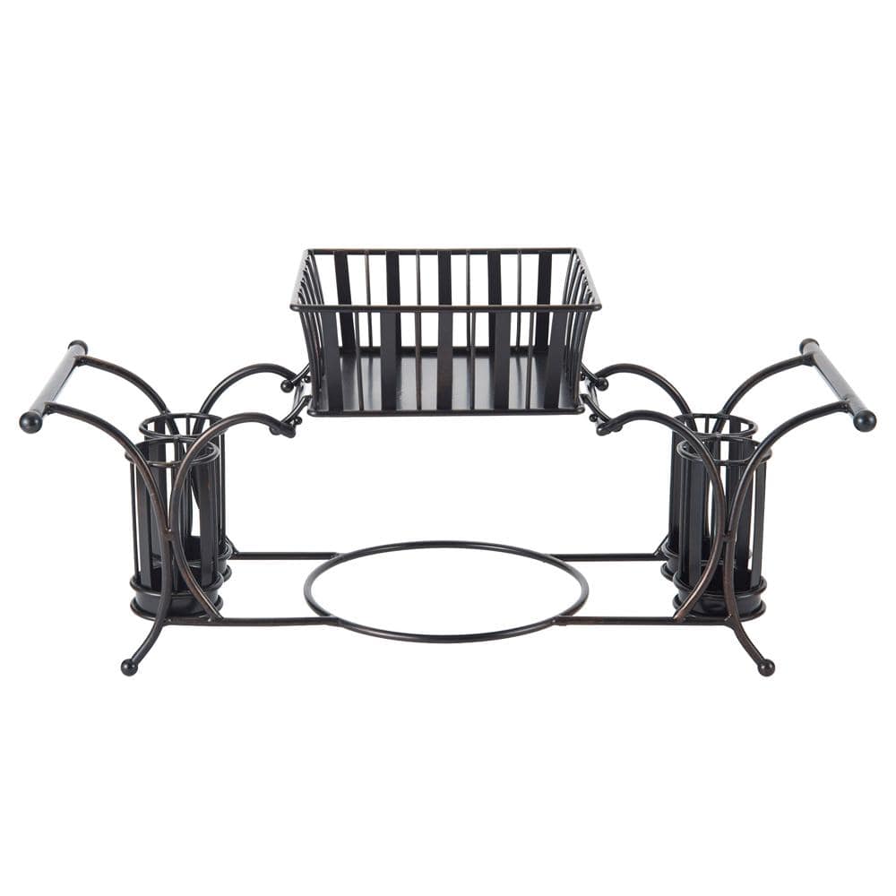 Top view of the kitchen organizer showcasing its storage features