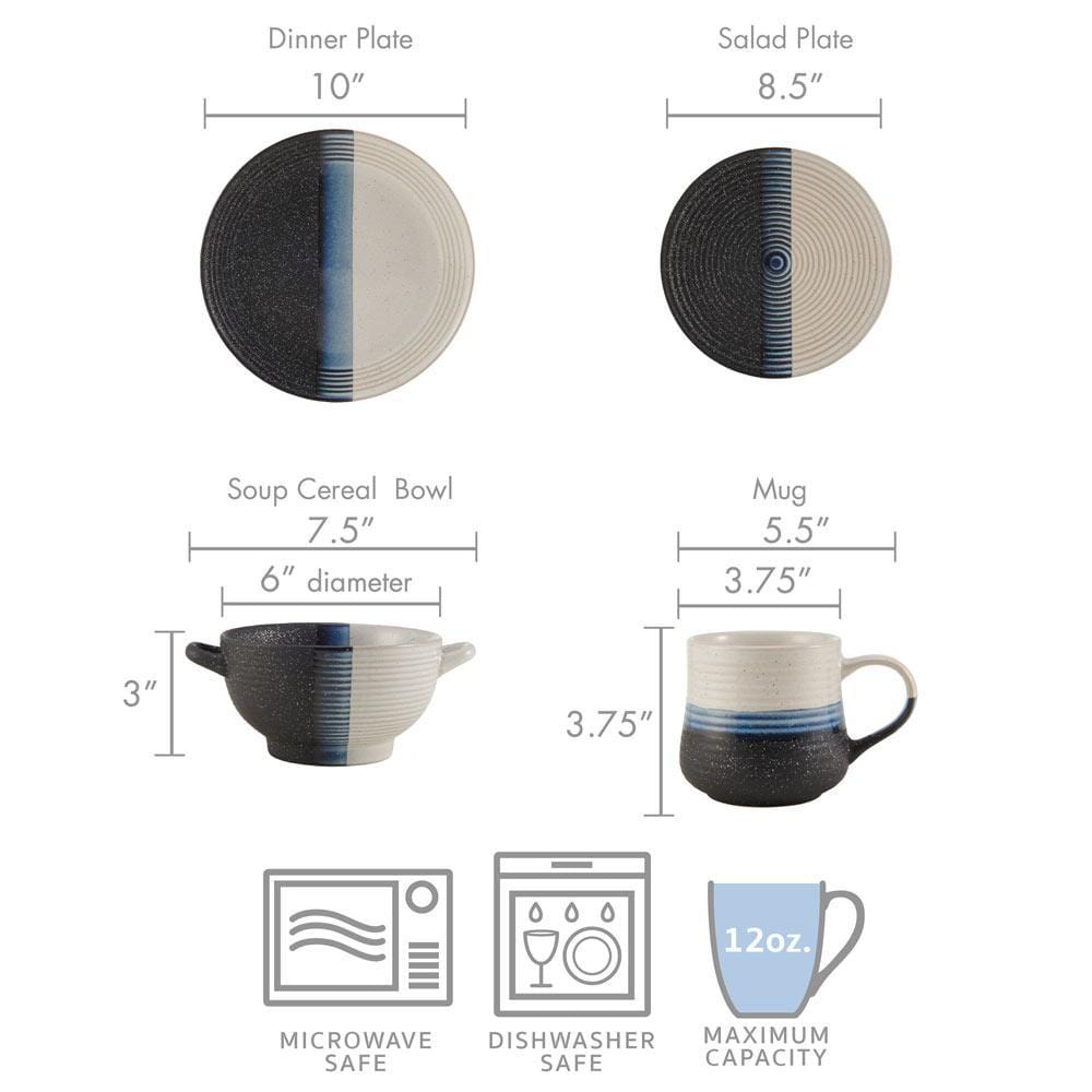 Complete Jaxon dinnerware set arranged for a family meal