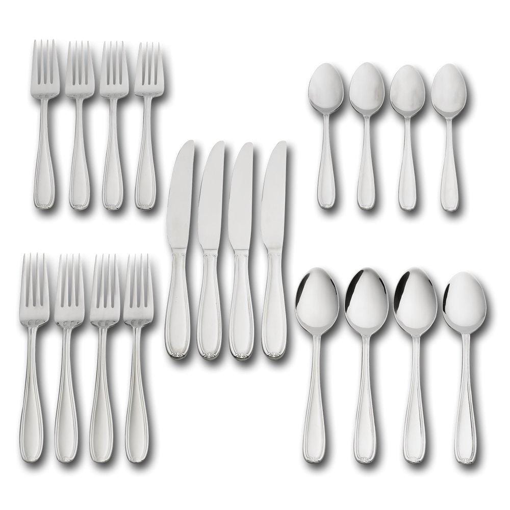 Stainless steel cutlery with polished finish, ideal for everyday use and formal occasions