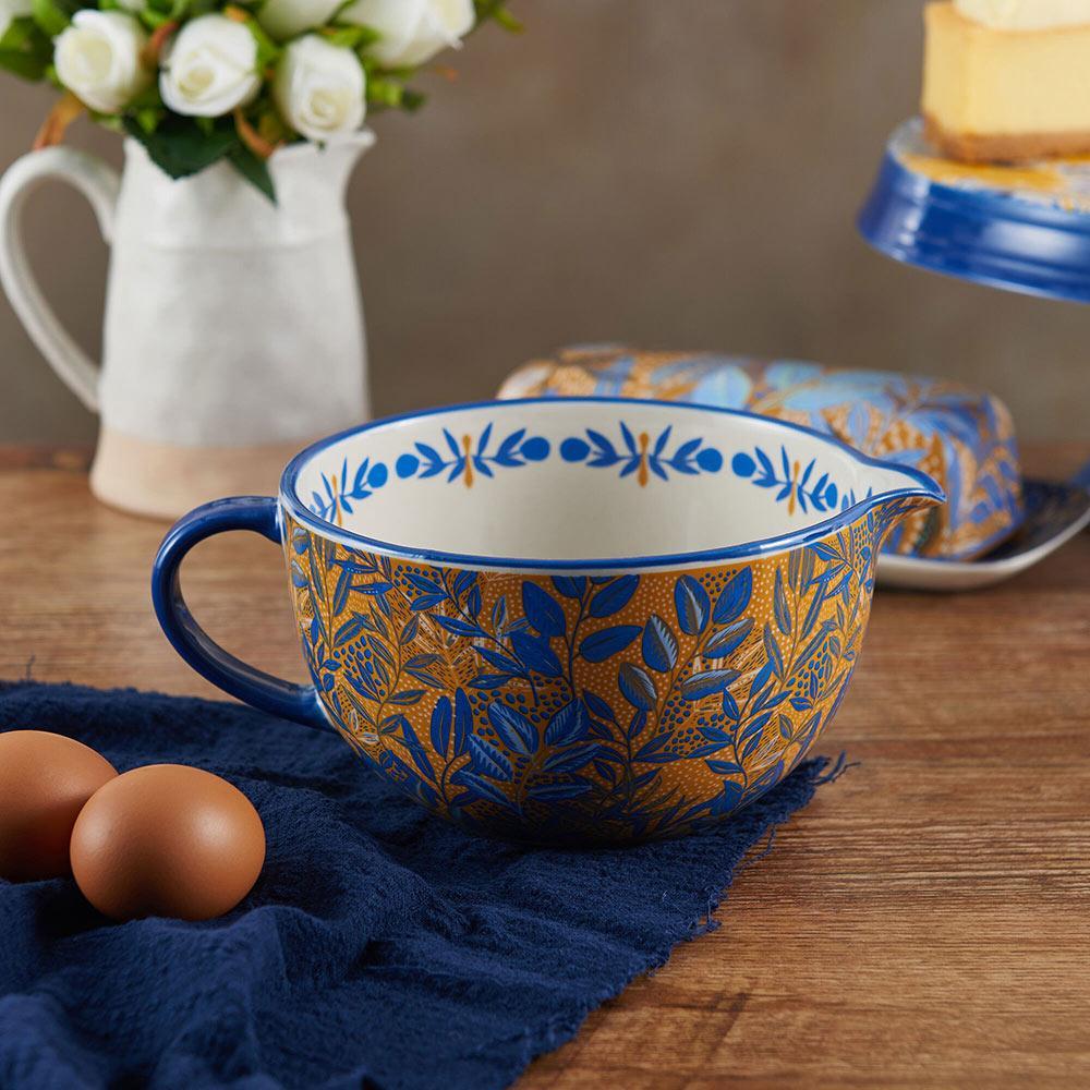 Madeline Floral 1 Quart Mixing Bowl showing floral design from above