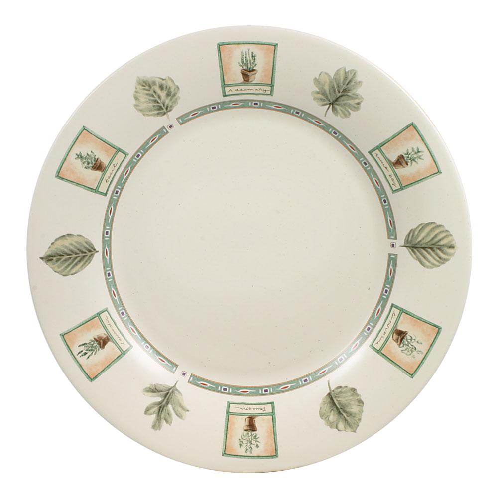 Close-up of a Naturewood oversized stoneware dinner plate showcasing its elegant design and finish.