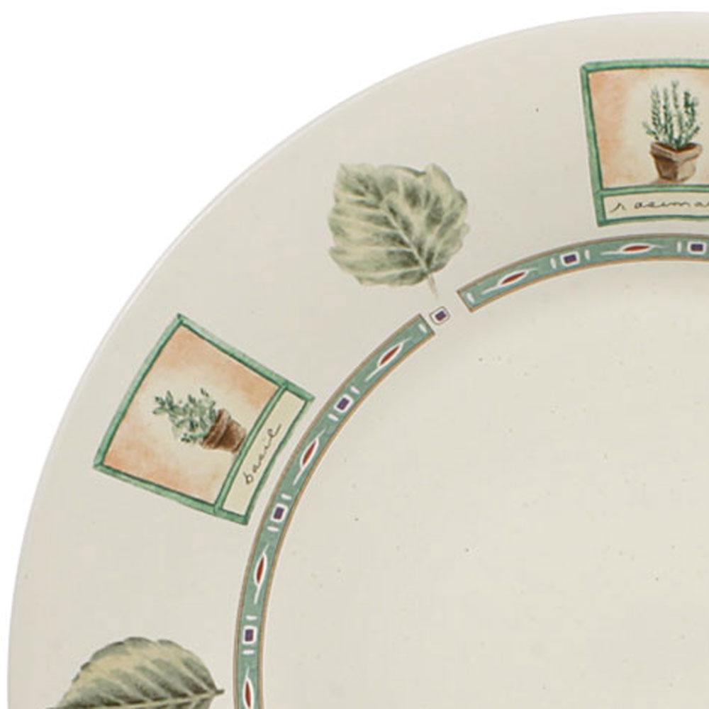Naturewood oversized dinner plates stacked, highlighting their microwave and dishwasher safe features.