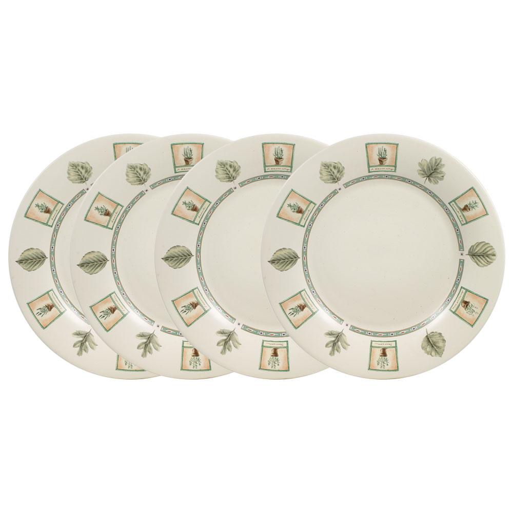Close-up of Naturewood oversized dinner plates, highlighting the quality stoneware material.