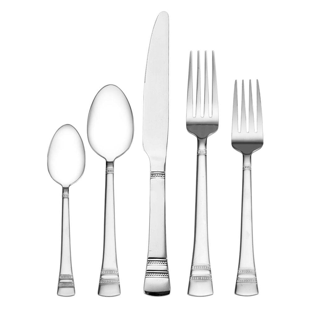 Elegant dinner table setup featuring the premium flatware set for family gatherings