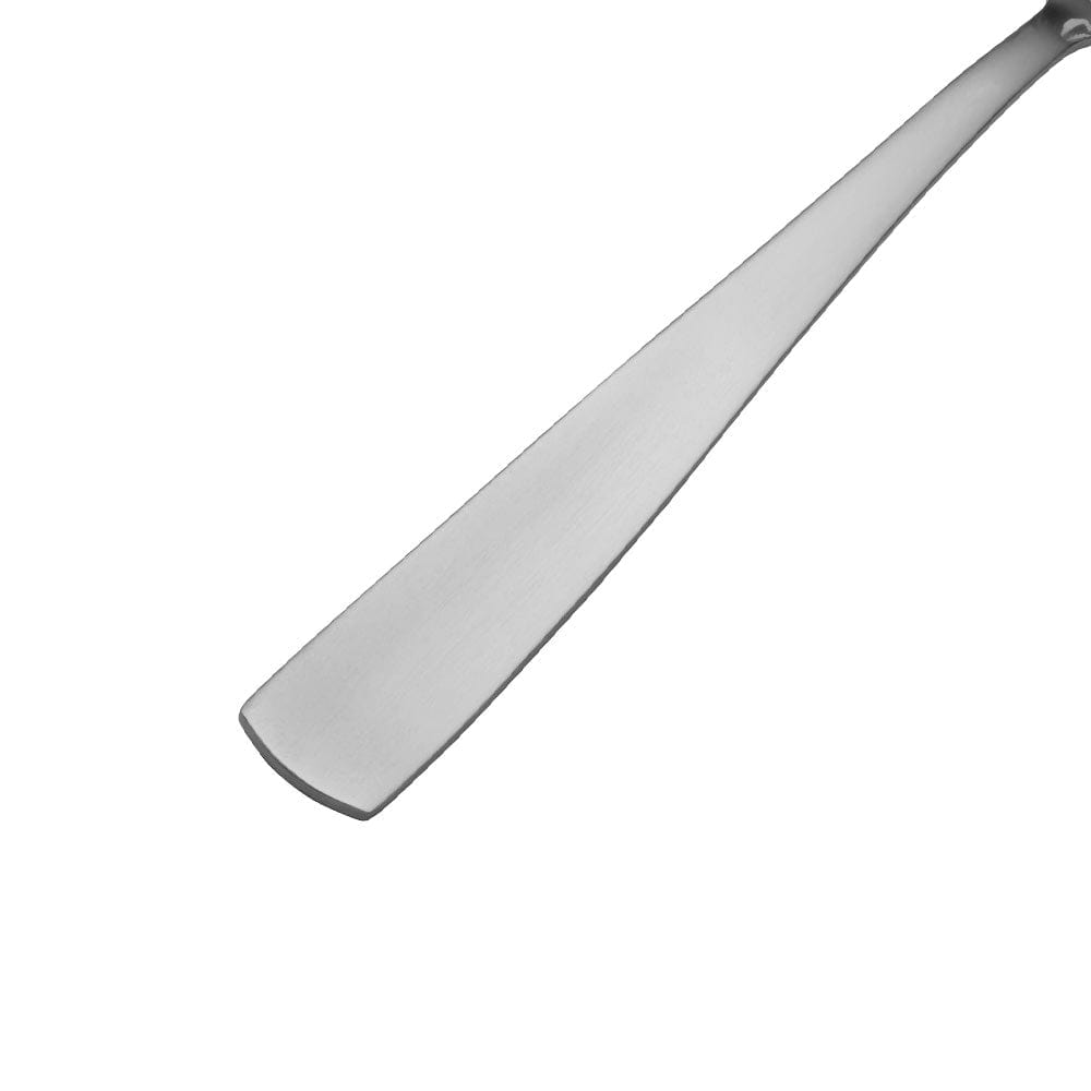 Close-up of stainless steel utensil tips with subtle satin finish – showcases best stainless steel silverware set