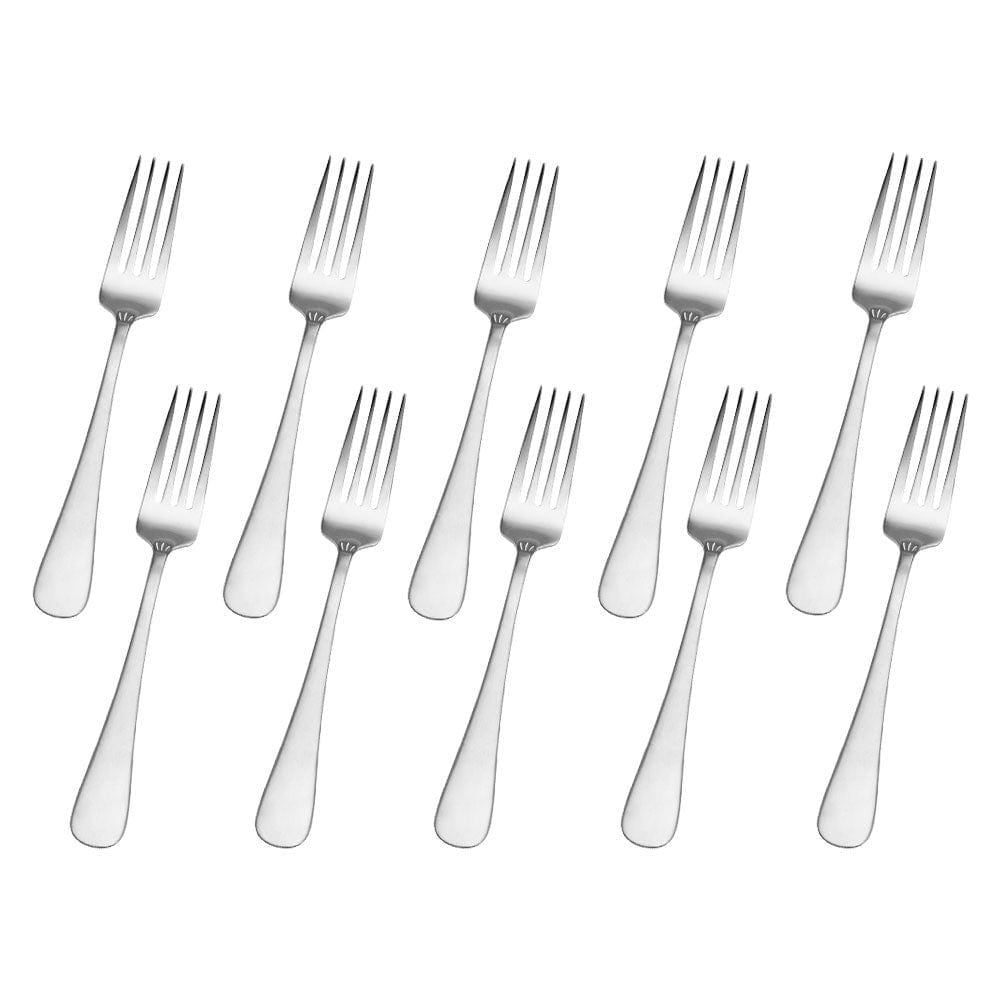Dishwasher safe stainless steel forks in a modern table setting