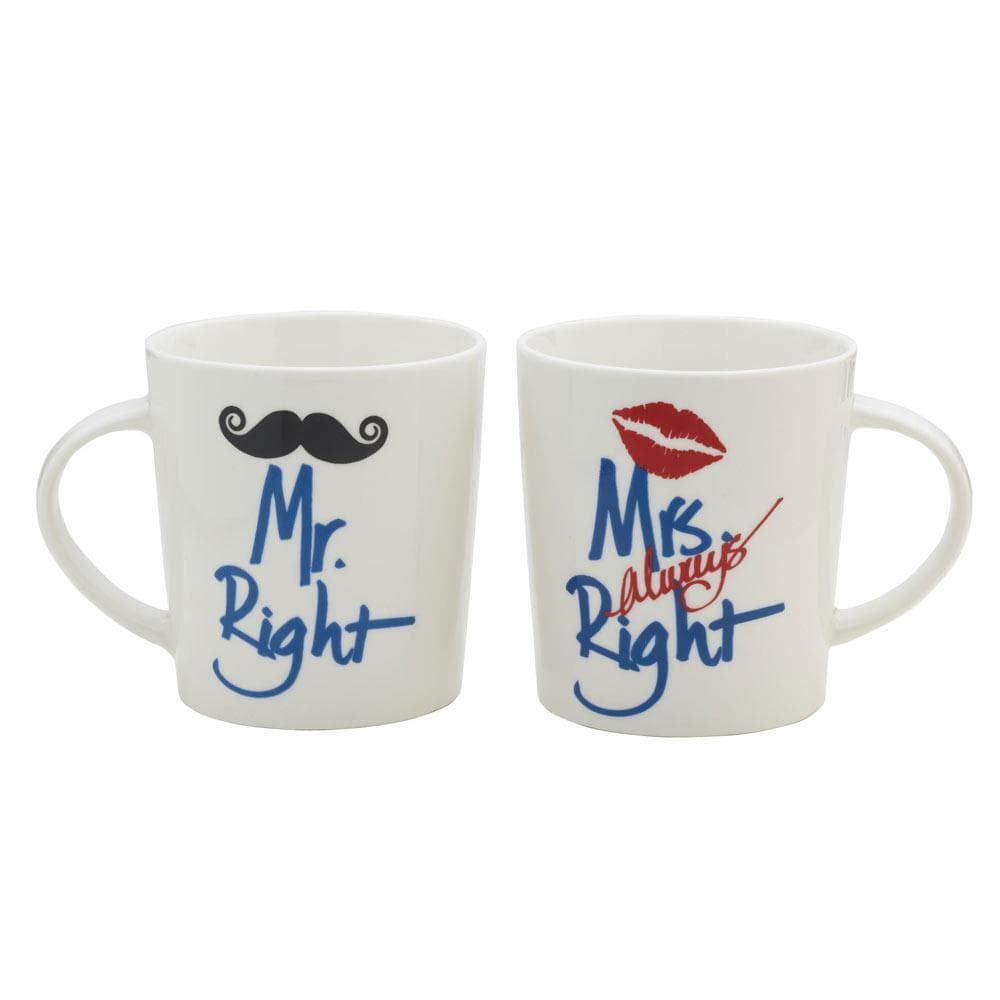 Mr Right mug with a mustache design, a perfect gift for him