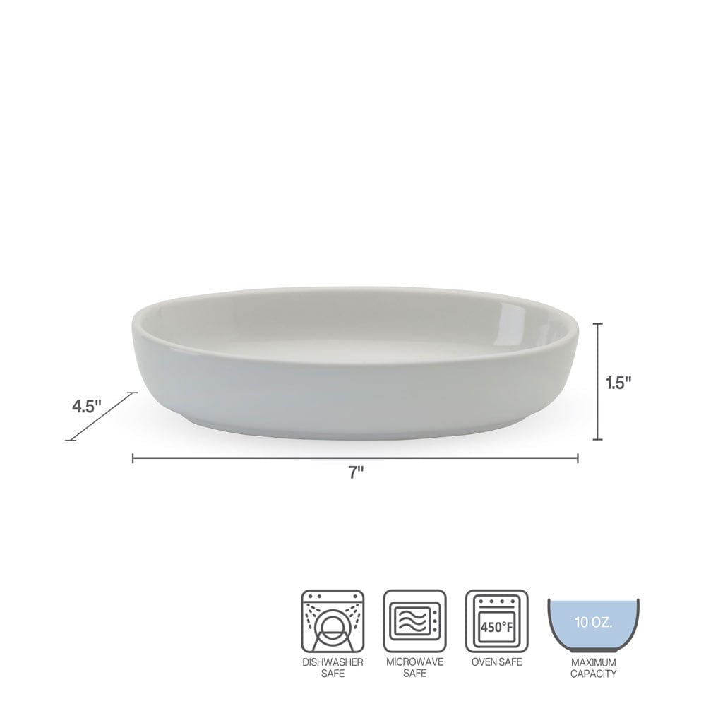 Elegant oval serving bowls for parties, filled with delicious burritos and garnished with toppings.
