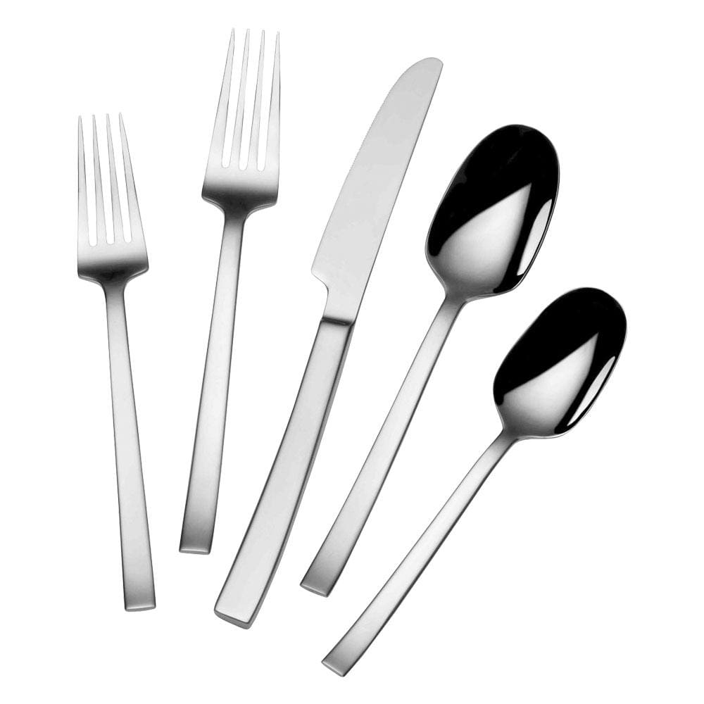 Close-up of Yorkshire Elite stainless steel silverware showcasing the matte finish