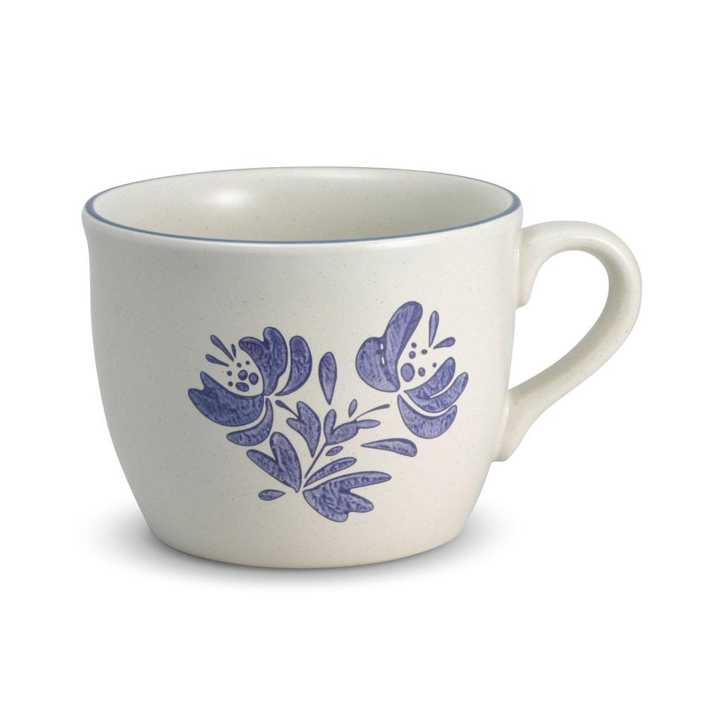 Side view of the microwave safe soup mug with handle for easy grip