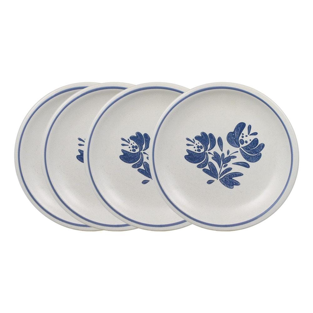 Close-up of stoneware plates for everyday meals, microwave safe and dishwasher safe